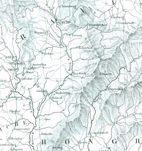 Map of Austria 19th century