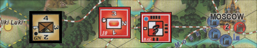 Blocks in the East Board Game Review - German & Soviet units outside Moscow