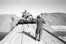 Bar Lev 8 - Israeli tank crossing the Suez canal