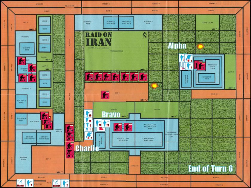 Raid on Iran Board Game Replay - End of Game Turn 6